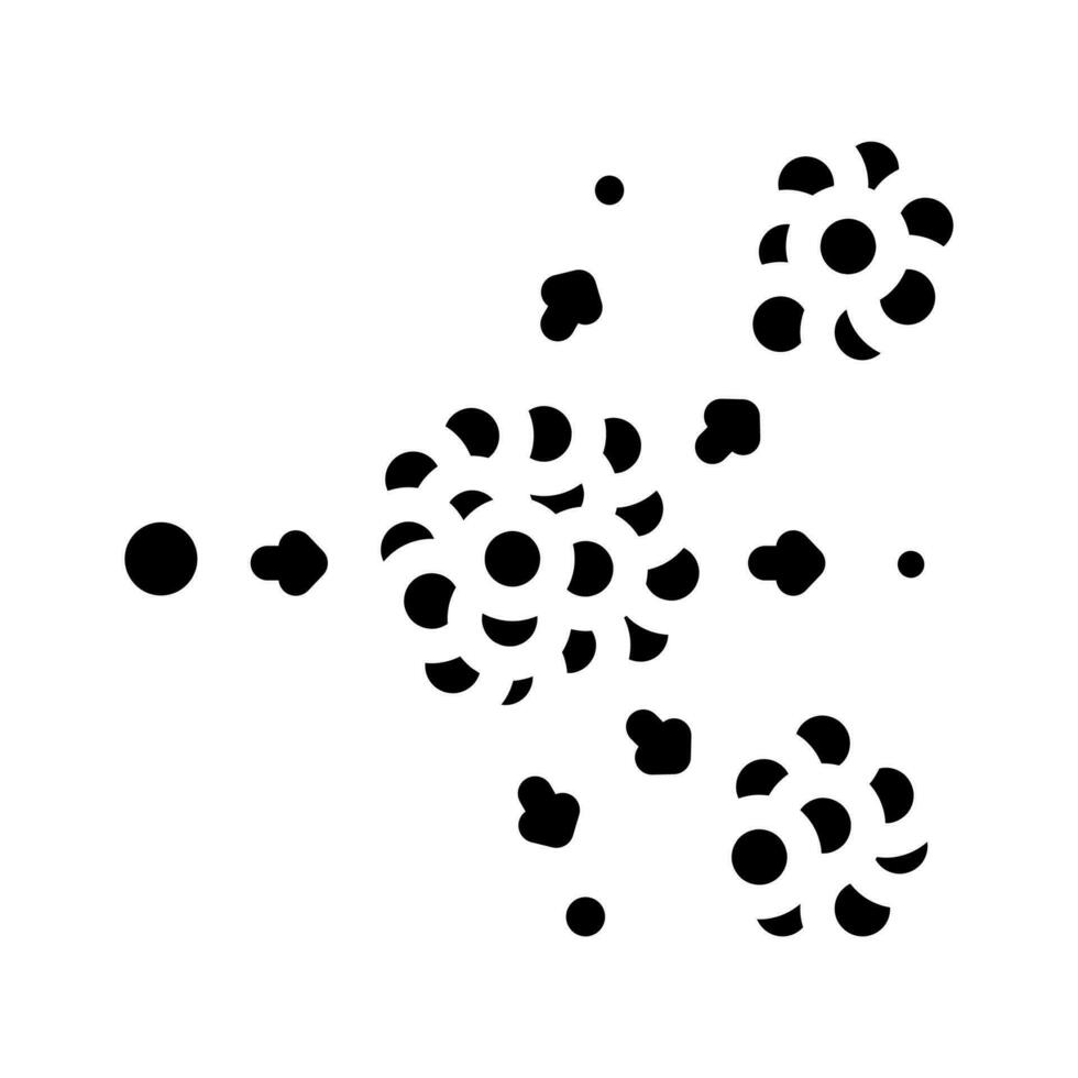 nuclear fission energy glyph icon vector illustration