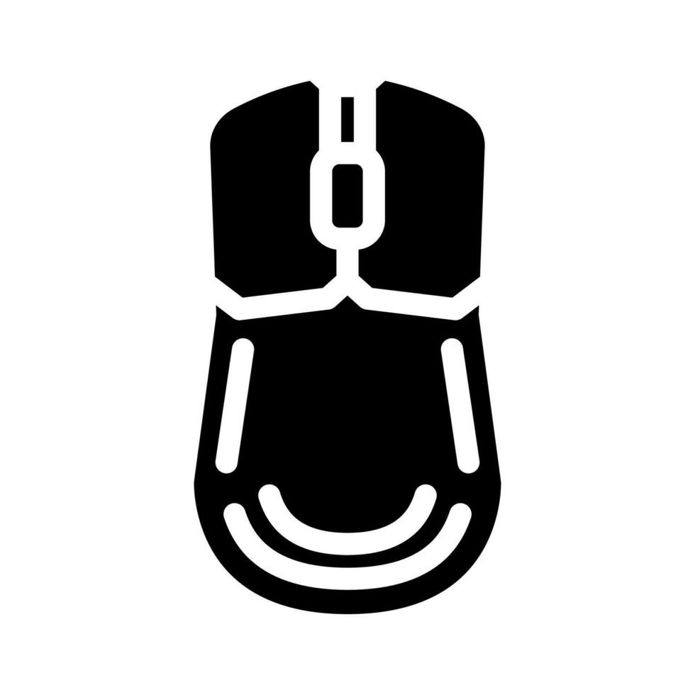 mouse gaming pc glyph icon vector illustration