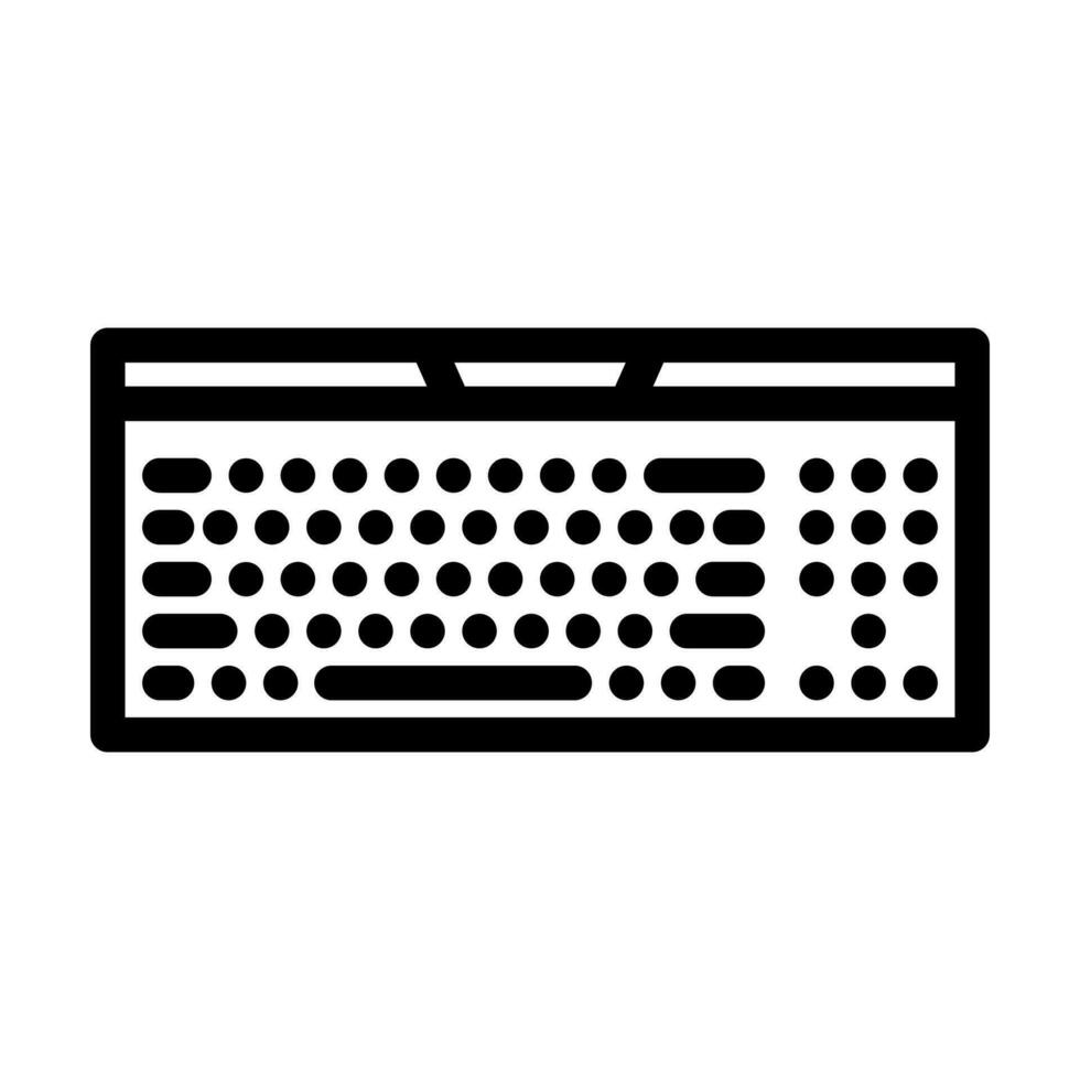 keyboard gaming pc line icon vector illustration