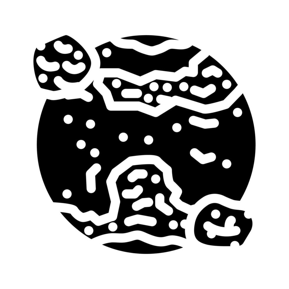 red planet mars planet glyph icon vector illustration