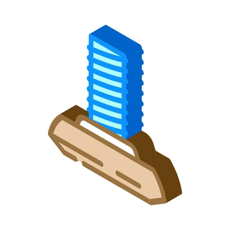 glide furniture hardware fitting isometric icon vector illustration