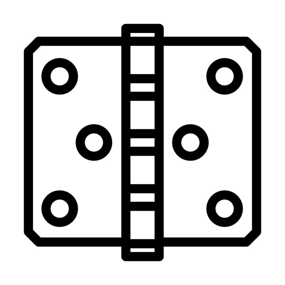 bisagra hardware mueble adecuado línea icono vector ilustración