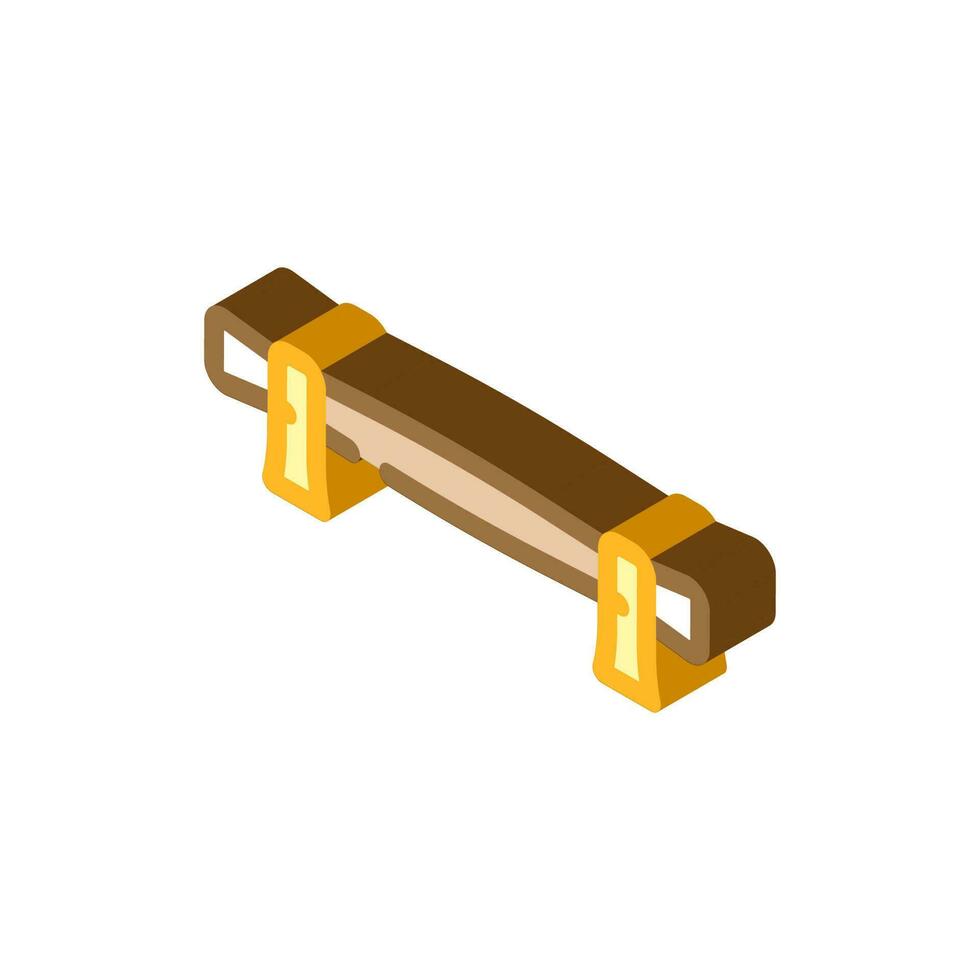 cabinet handle hardware furniture fitting isometric icon vector illustration