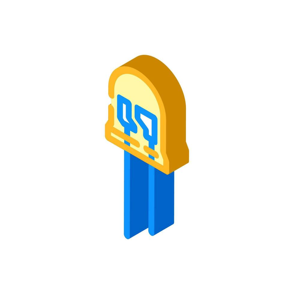 diode electronic component isometric icon vector illustration