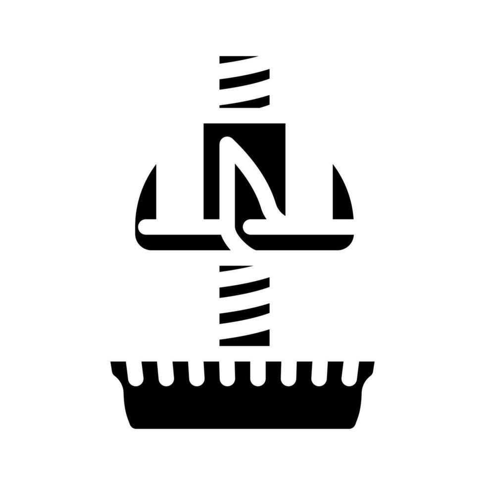 furniture leveler hardware fitting glyph icon vector illustration