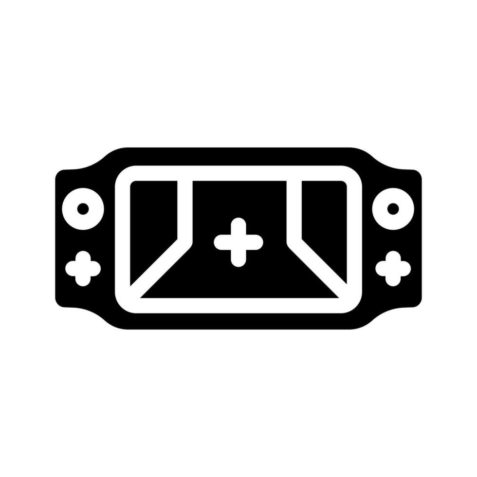 tablet gaming glyph icon vector illustration