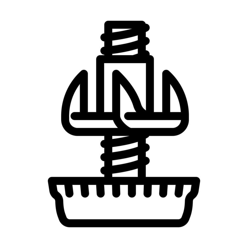 furniture leveler hardware fitting line icon vector illustration