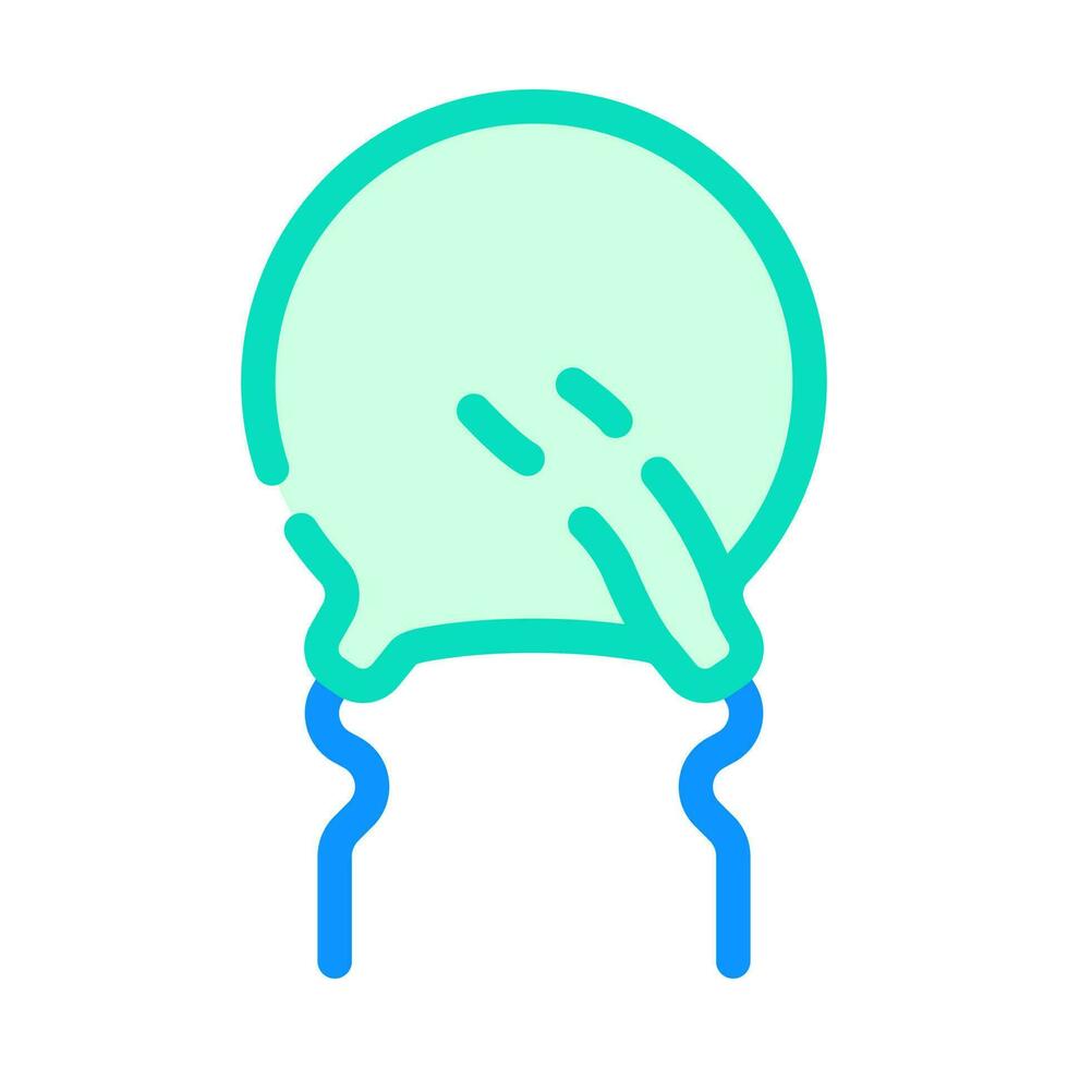 varistor electronic component color icon vector illustration