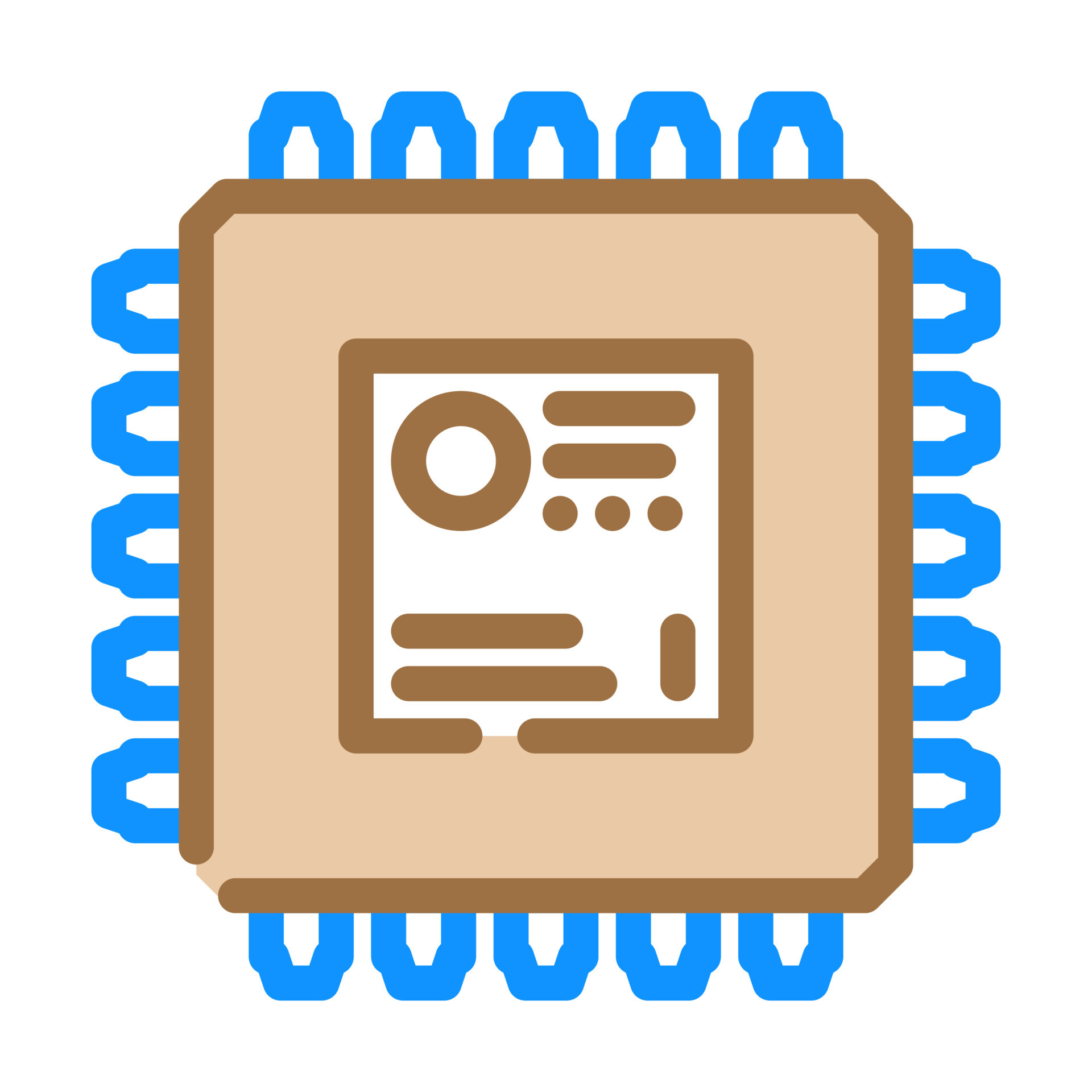 microcontroller electronic component color icon vector illustration ...