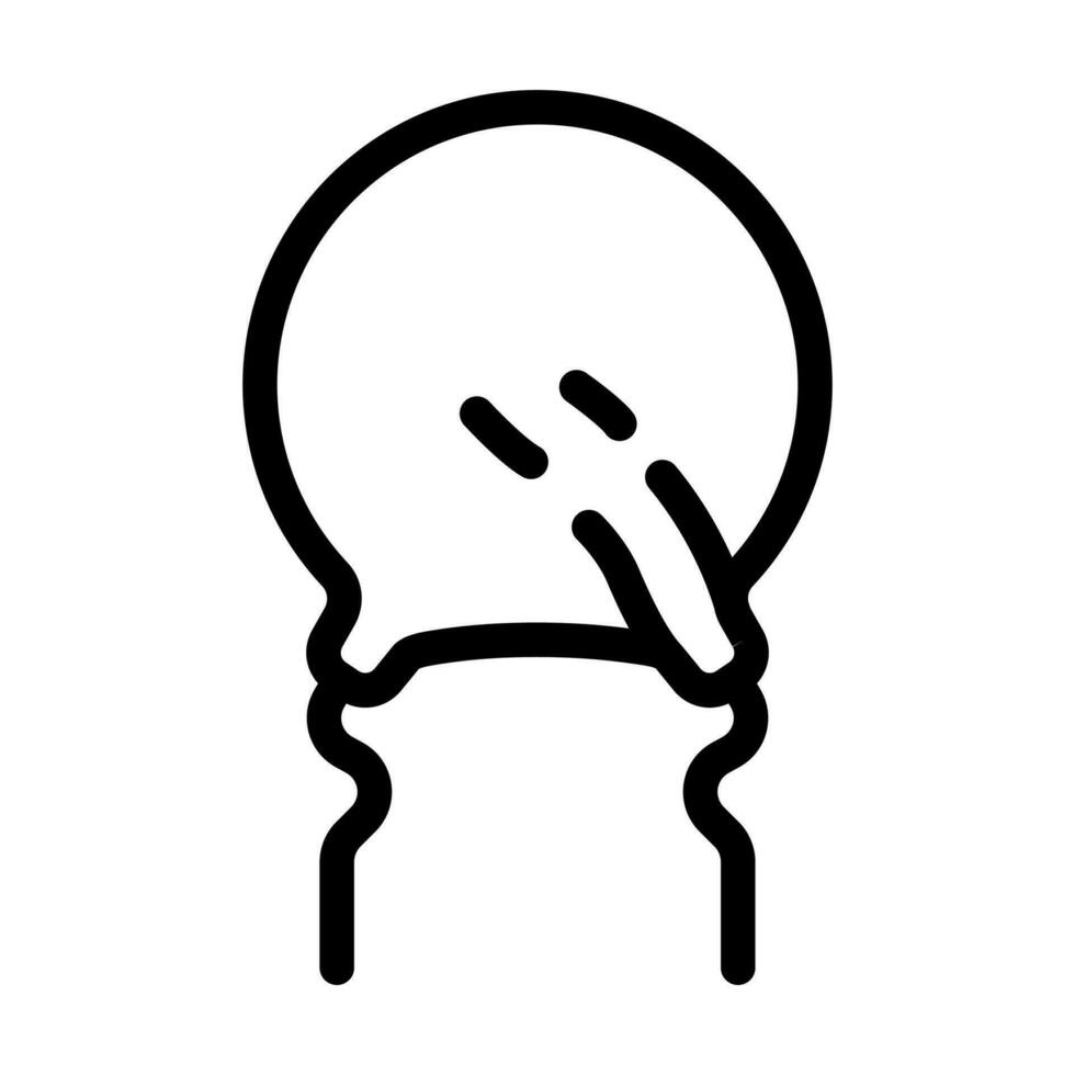 varistor electronic component line icon vector illustration