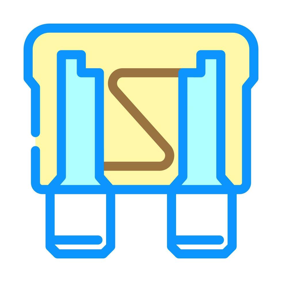 fuse electronic component color icon vector illustration