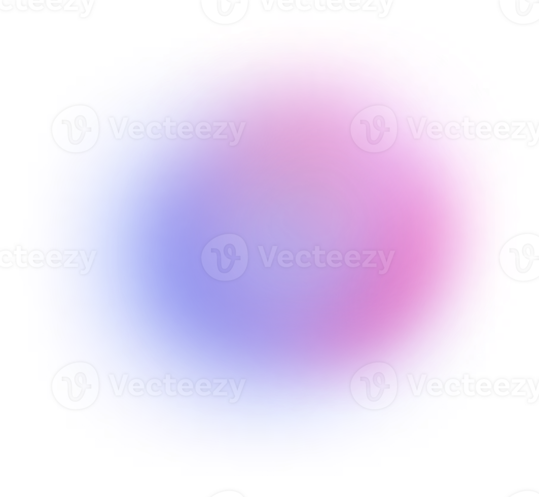 Blobs Mesh Gradient Transparent that Faded PNG
