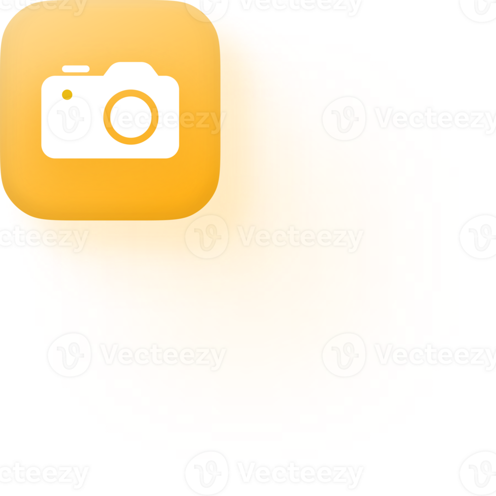 Neumorphic camera icon png