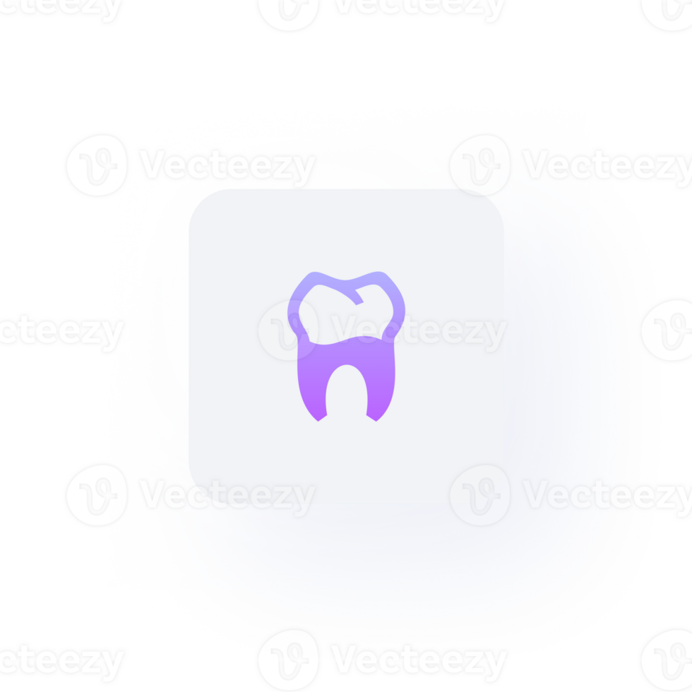 tooth 3d neumorphism icon design png