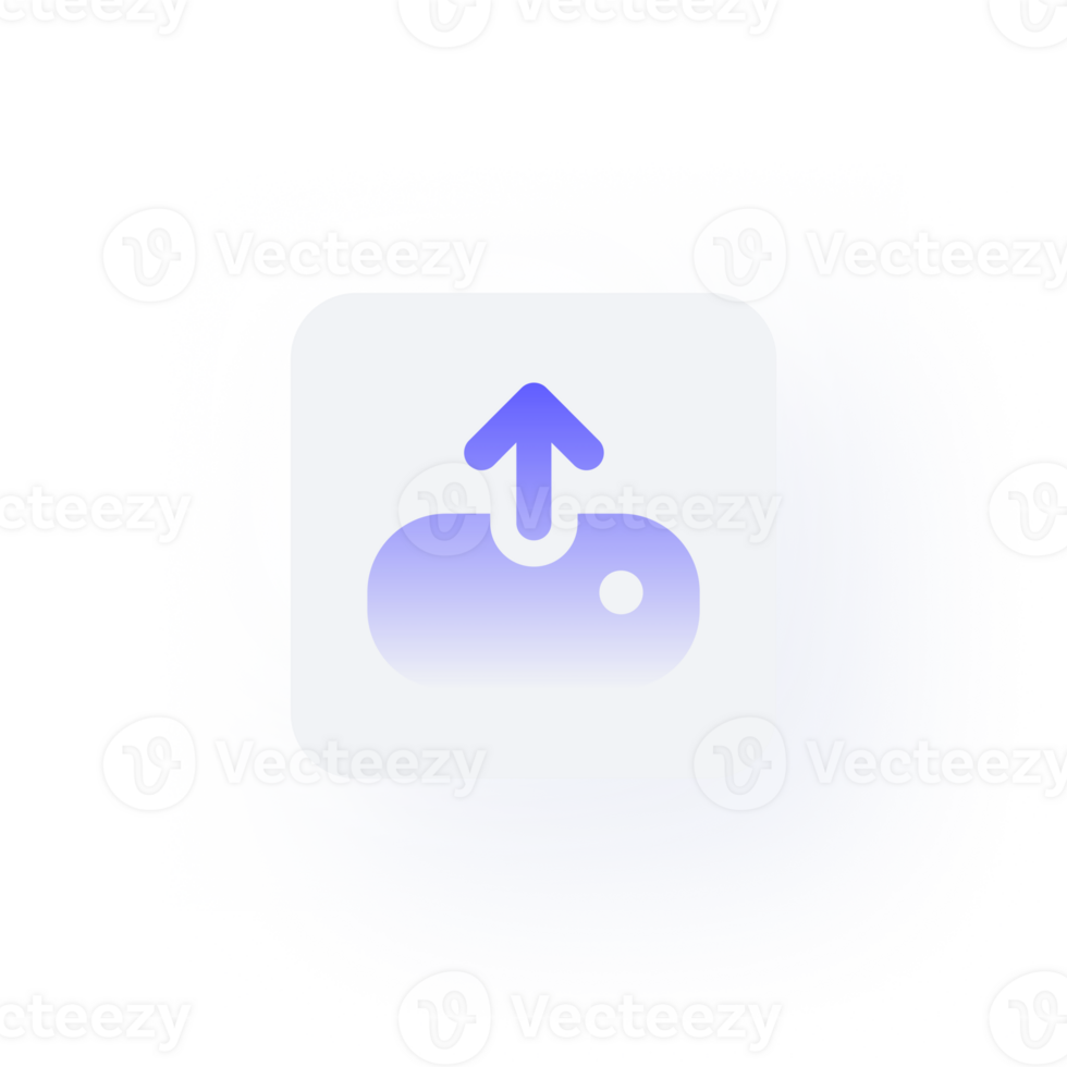 neumorphism button icon upload png