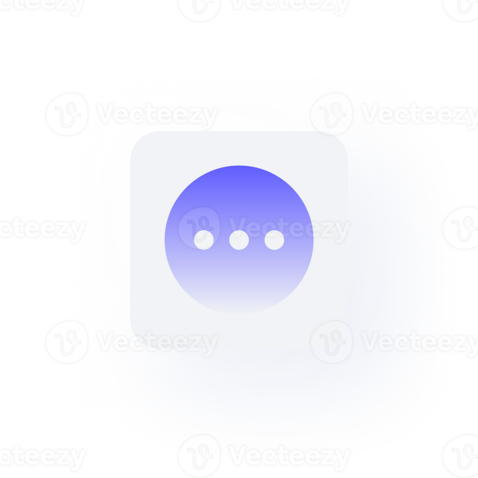 White Neumorphism button icon more circle png