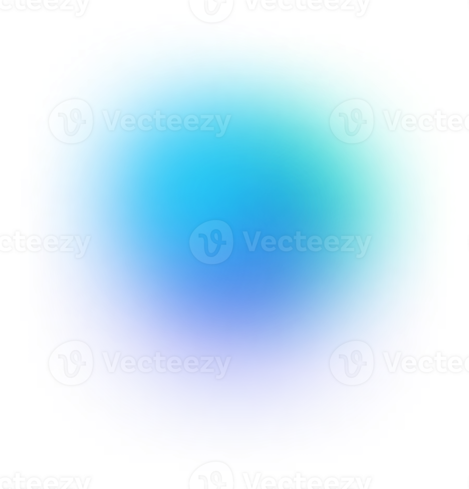 Blobs Mesh Gradient Transparent that Faded PNG