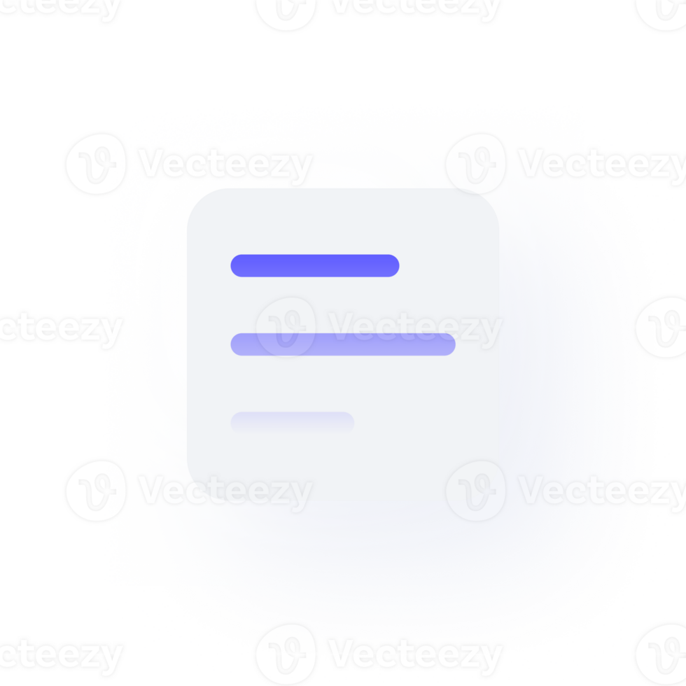 White Neumorphism button icon menu png
