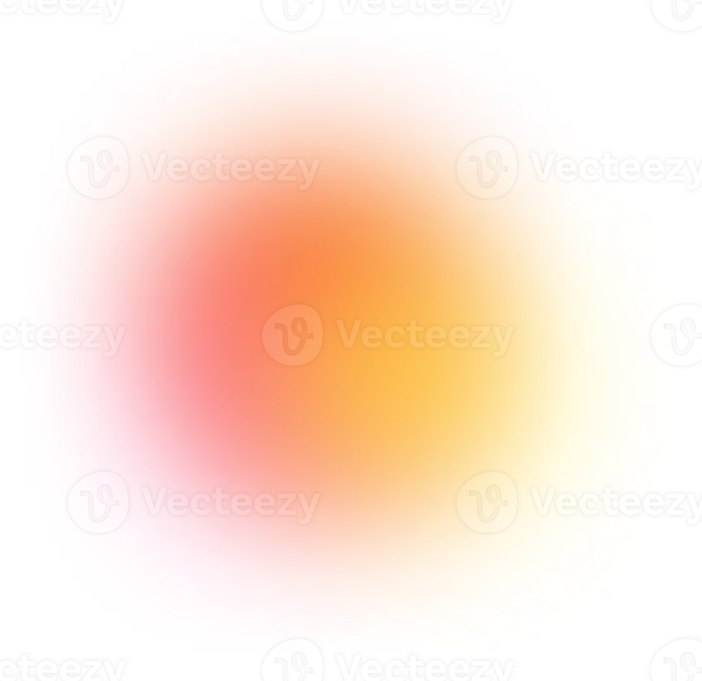 Blobs Mesh Gradient Transparent that Faded PNG