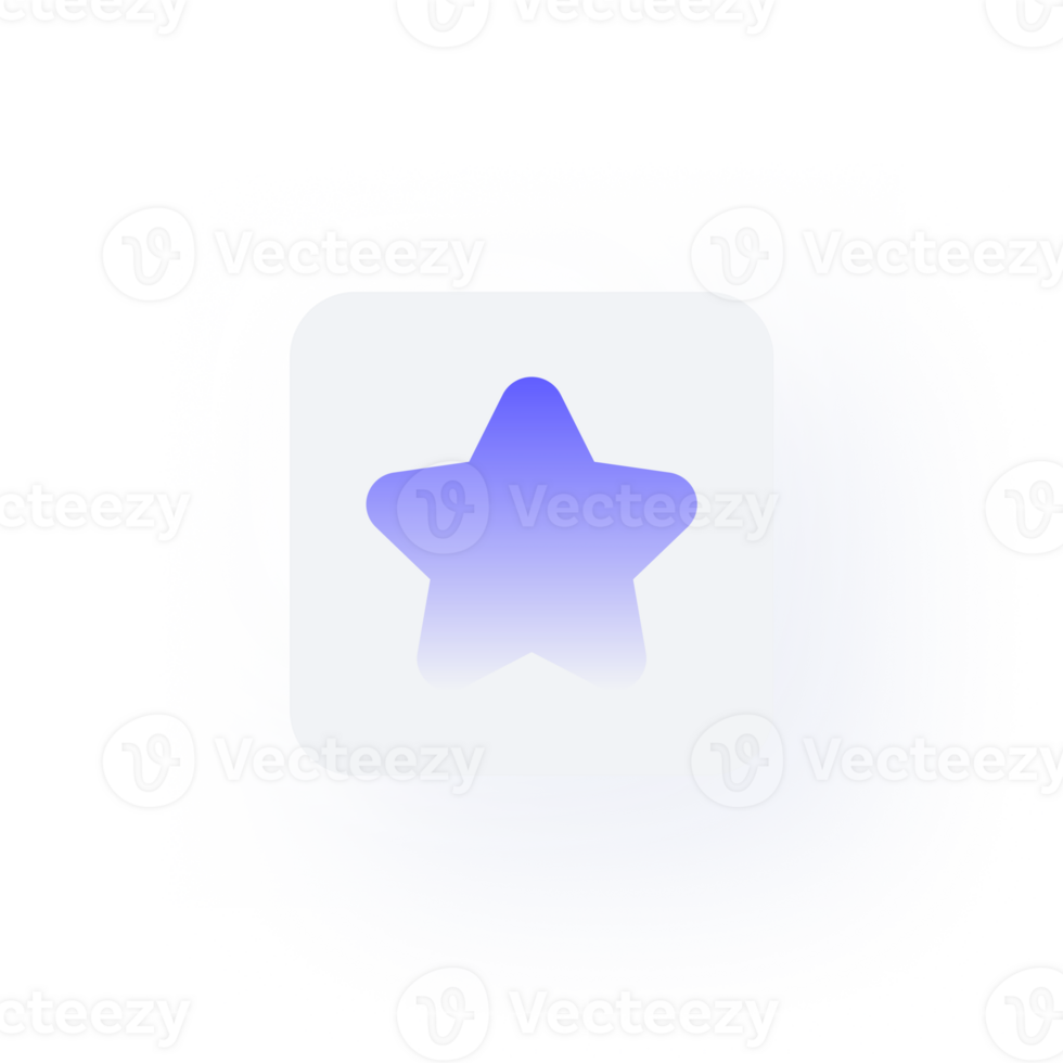 white neumorphism button icon star png