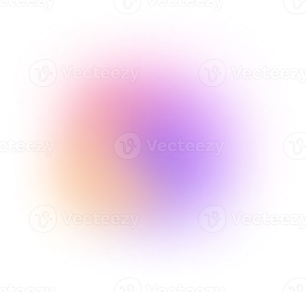 Blobs Mesh Gradient Transparent that Faded PNG