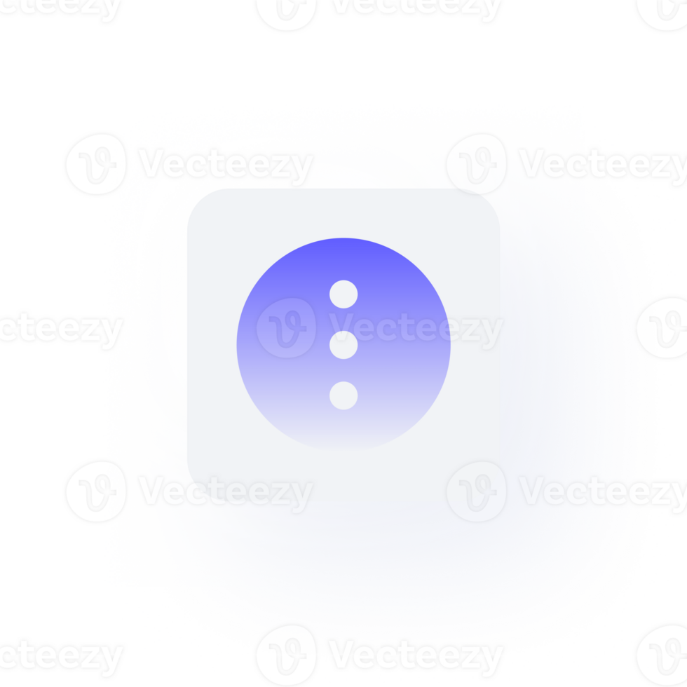 White Neumorphism button icon more circle png