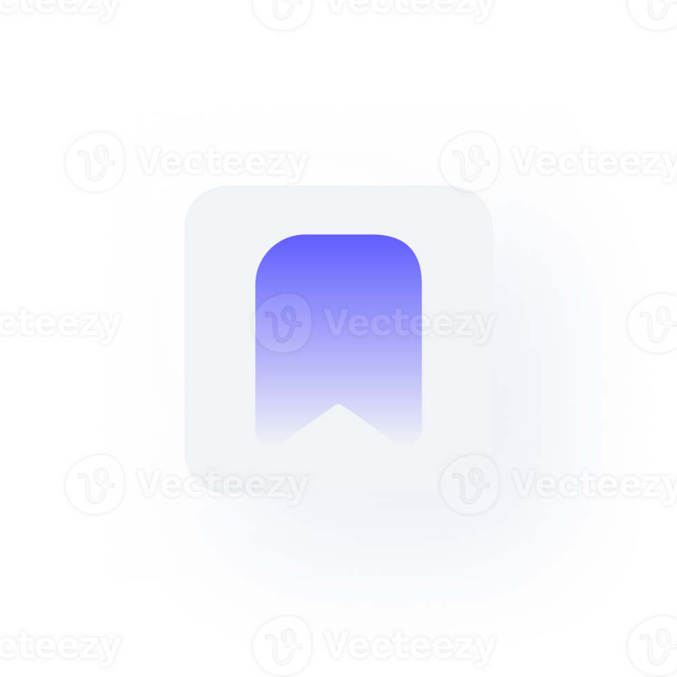 White Neumorphism button icon bookmark png