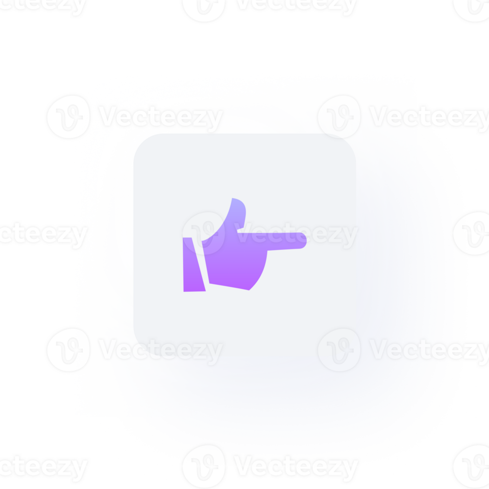 pointing 3d neumorphism icon design png
