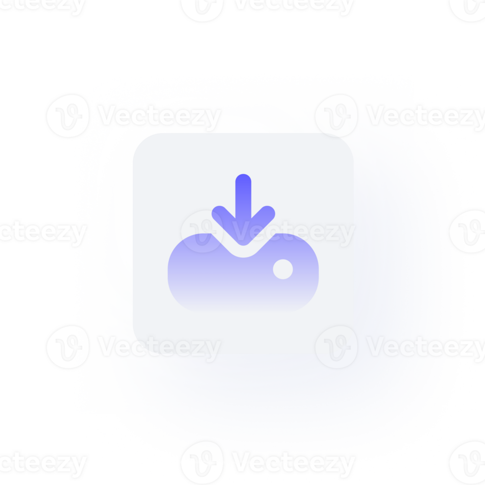 White Neumorphism button icon download png