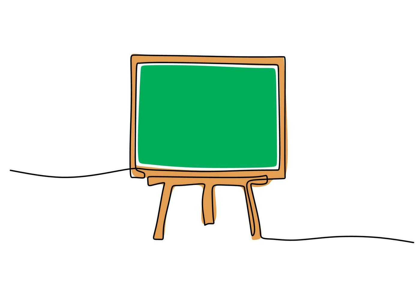 Chalkboard School education object, one line drawing design 24239022