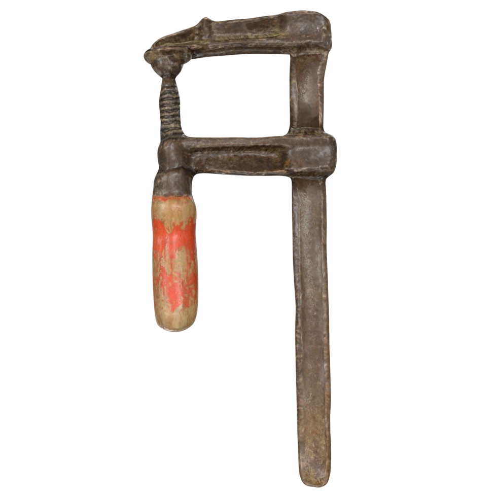 3D Rendering Of Old Iron Vise png