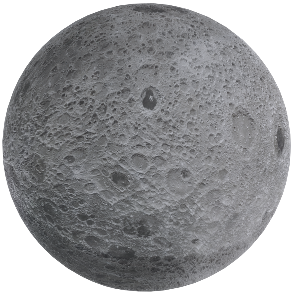 3D Rendering Of Moon Object png