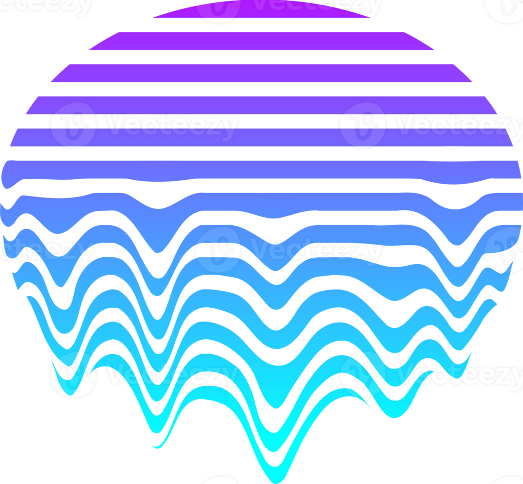 Glitch cyberpunk geometric shape. Abstract graphic design element. Futuristic melted drips. Liquid circle png