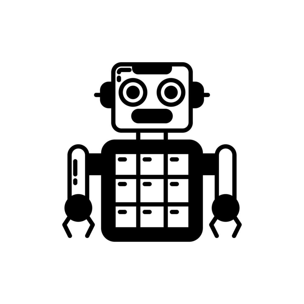 Solar Robot icon in vector. Illustration vector