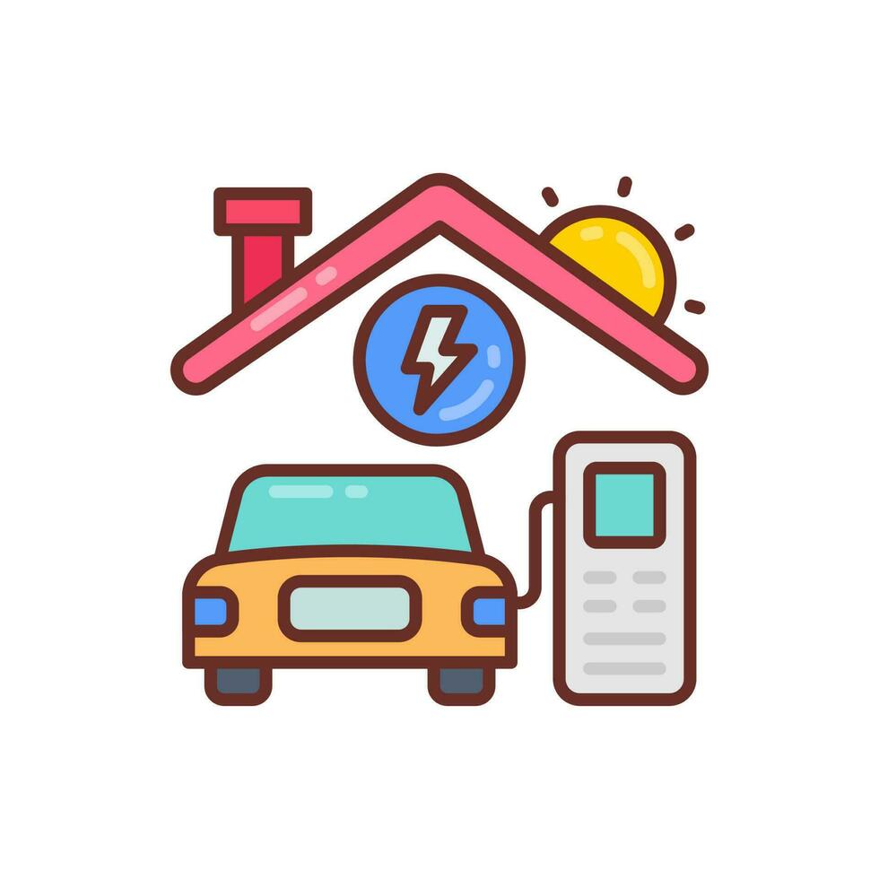 EV Home Alert Charging icon in vector. IllustrationEV Home Alert Charging icon in vector. Illustration vector