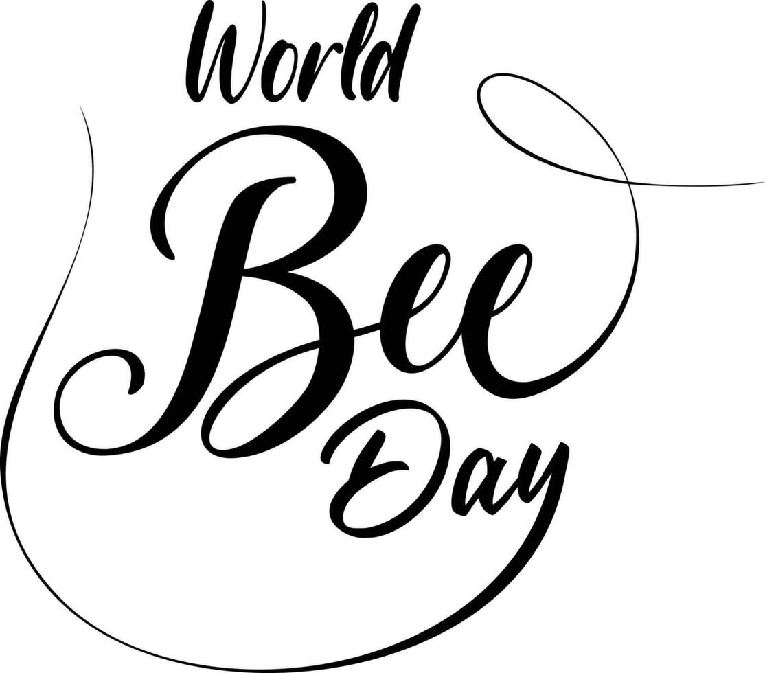 World Bee Day Typography vector