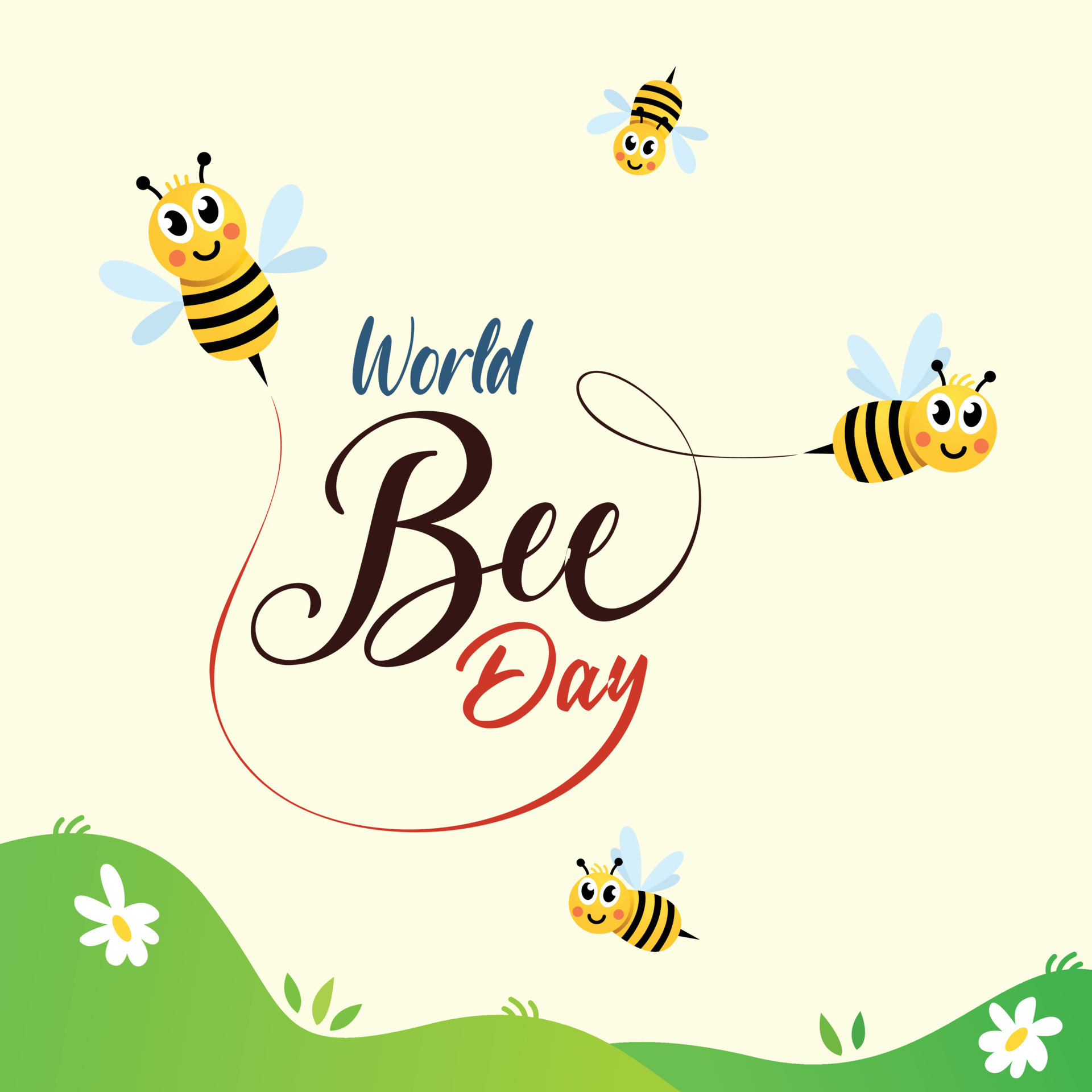 World Bee Day Vector 24239583 Vector Art at Vecteezy
