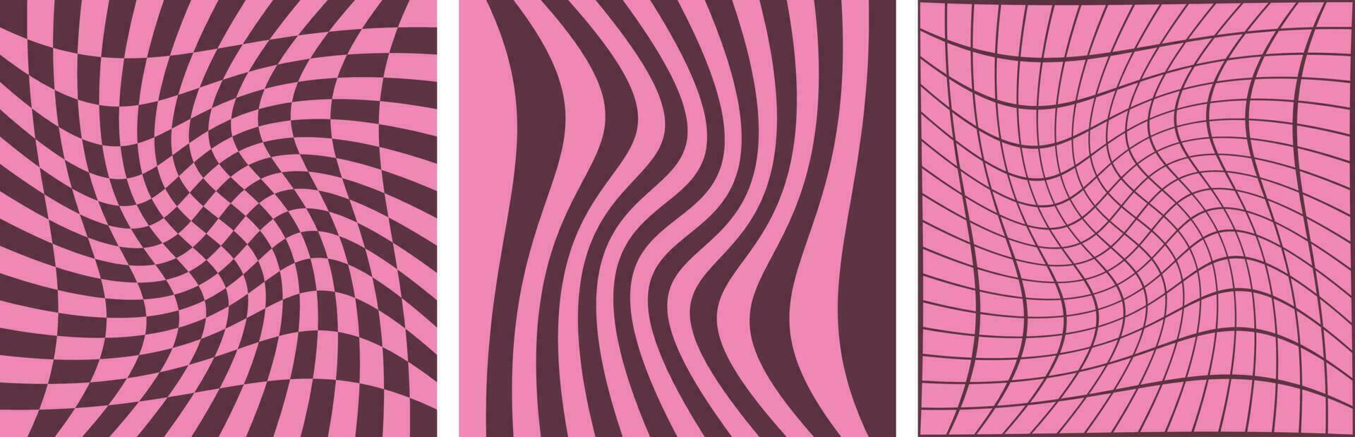 maravilloso antecedentes colocar. Clásico estilo concepto. abstracción. en rosado tonos increíble modelo y textura en de moda dibujos animados retro años 60, 70s estilo.vector ilustración. vector
