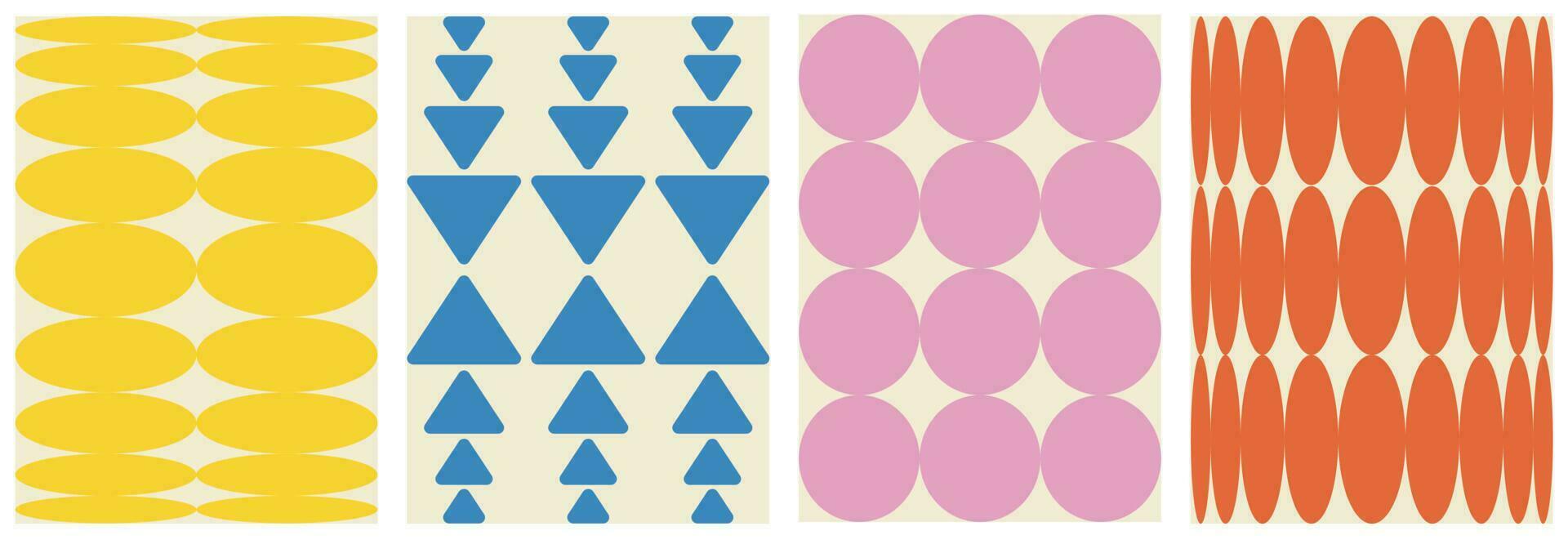 Abstract shapes for background, design, project. Modern, geometric posters in a fashionable retro-brutalist style. Design aesthetics. vector
