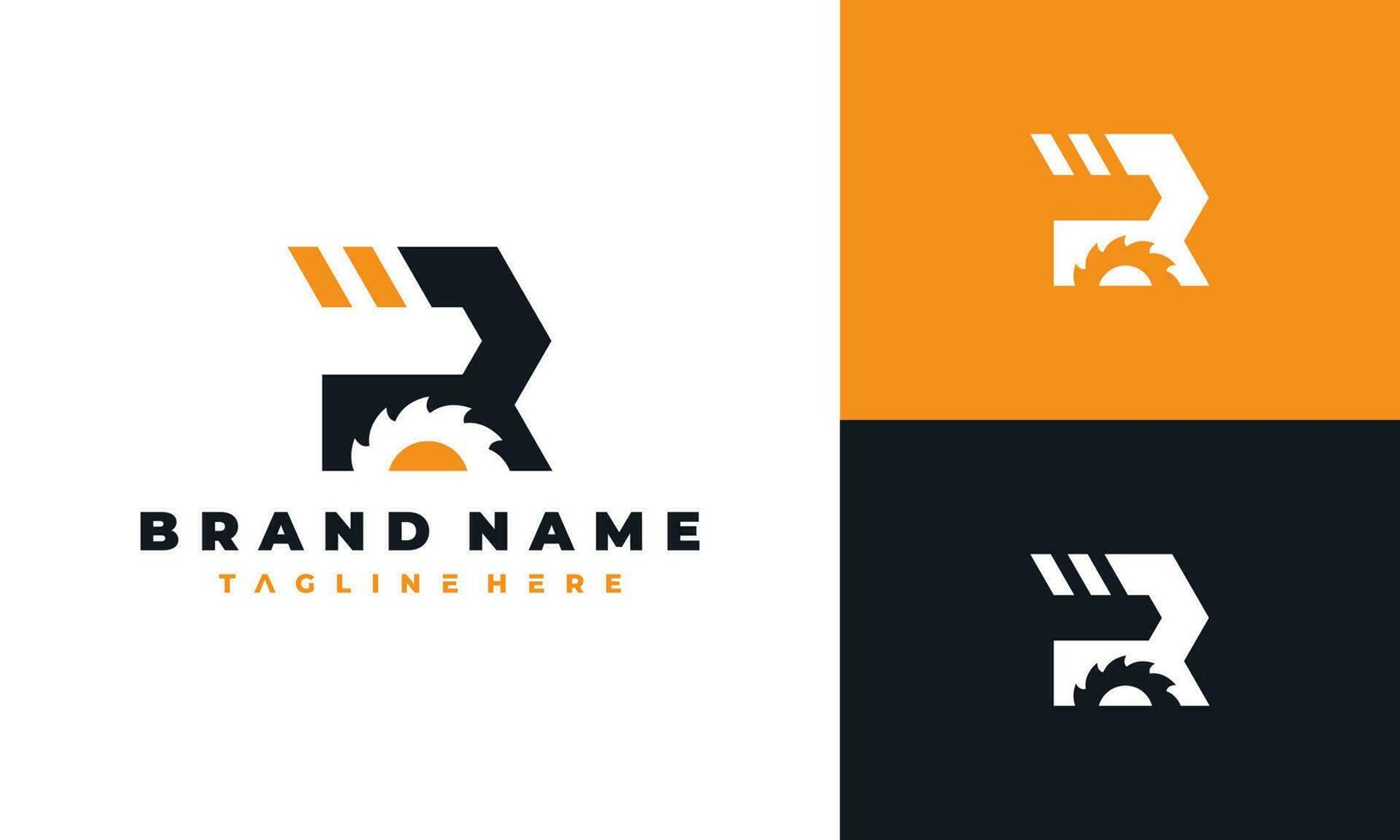 letter R saw logo vector