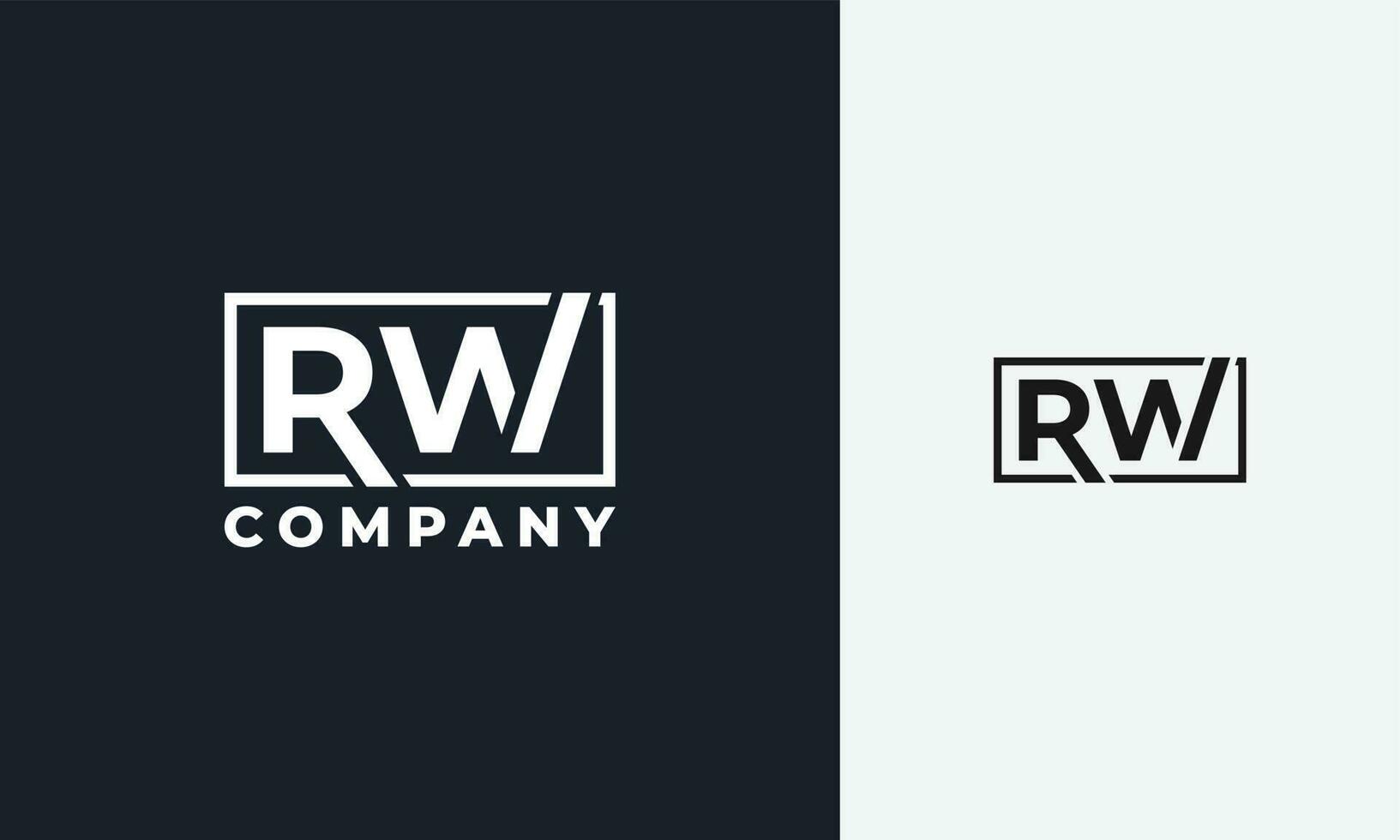 letter RW square logo vector