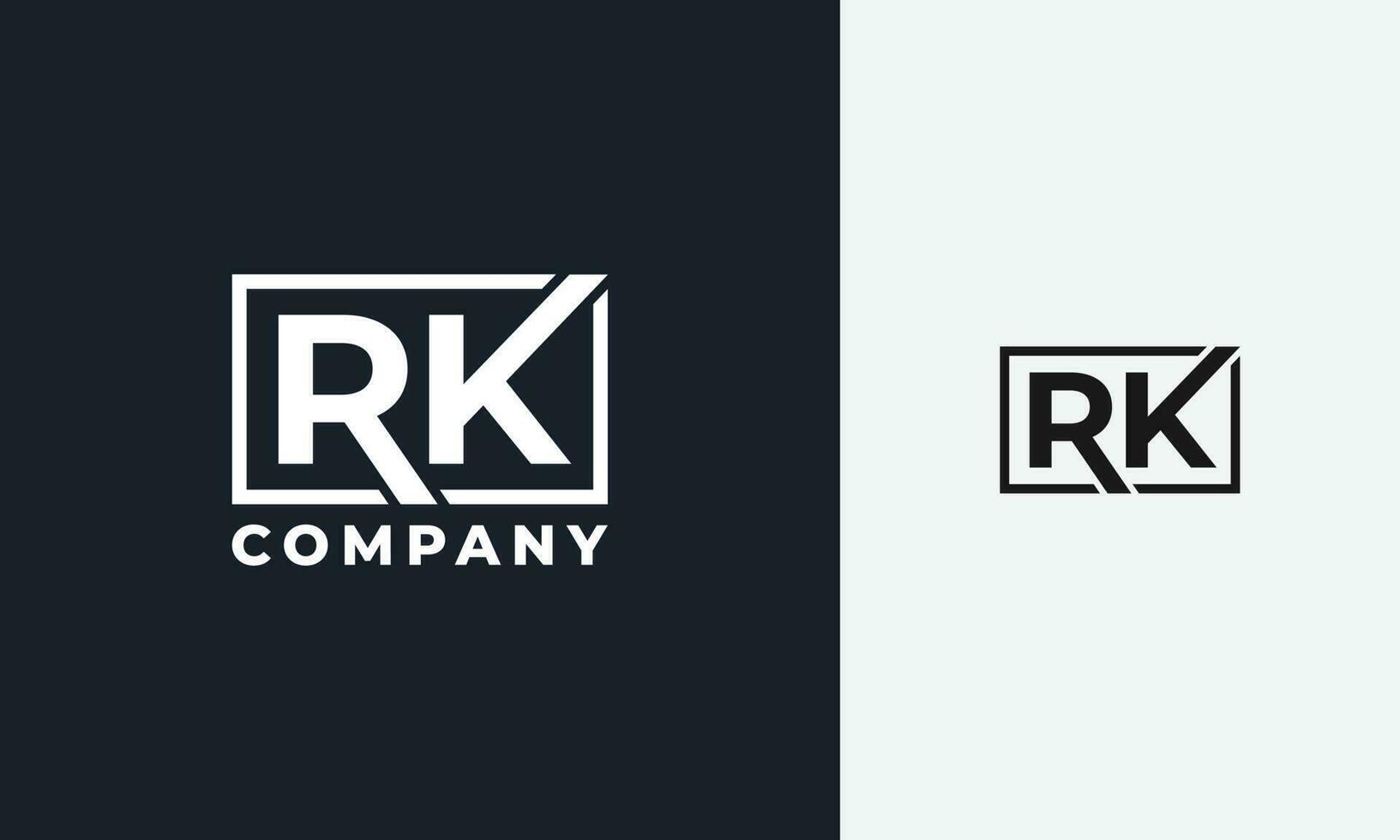 letter RK square logo vector