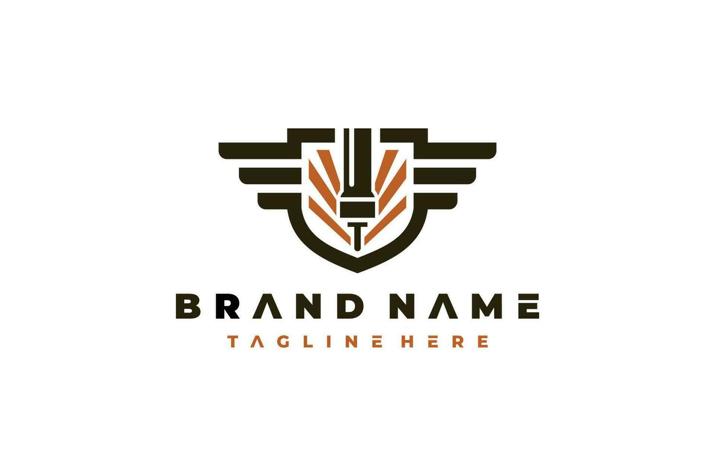 robotic shield logo vector