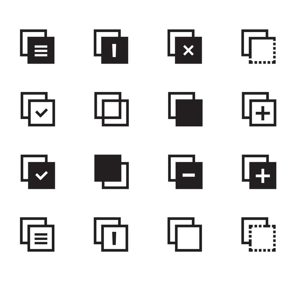 Copy paste icons. Set of copy past icon. vector