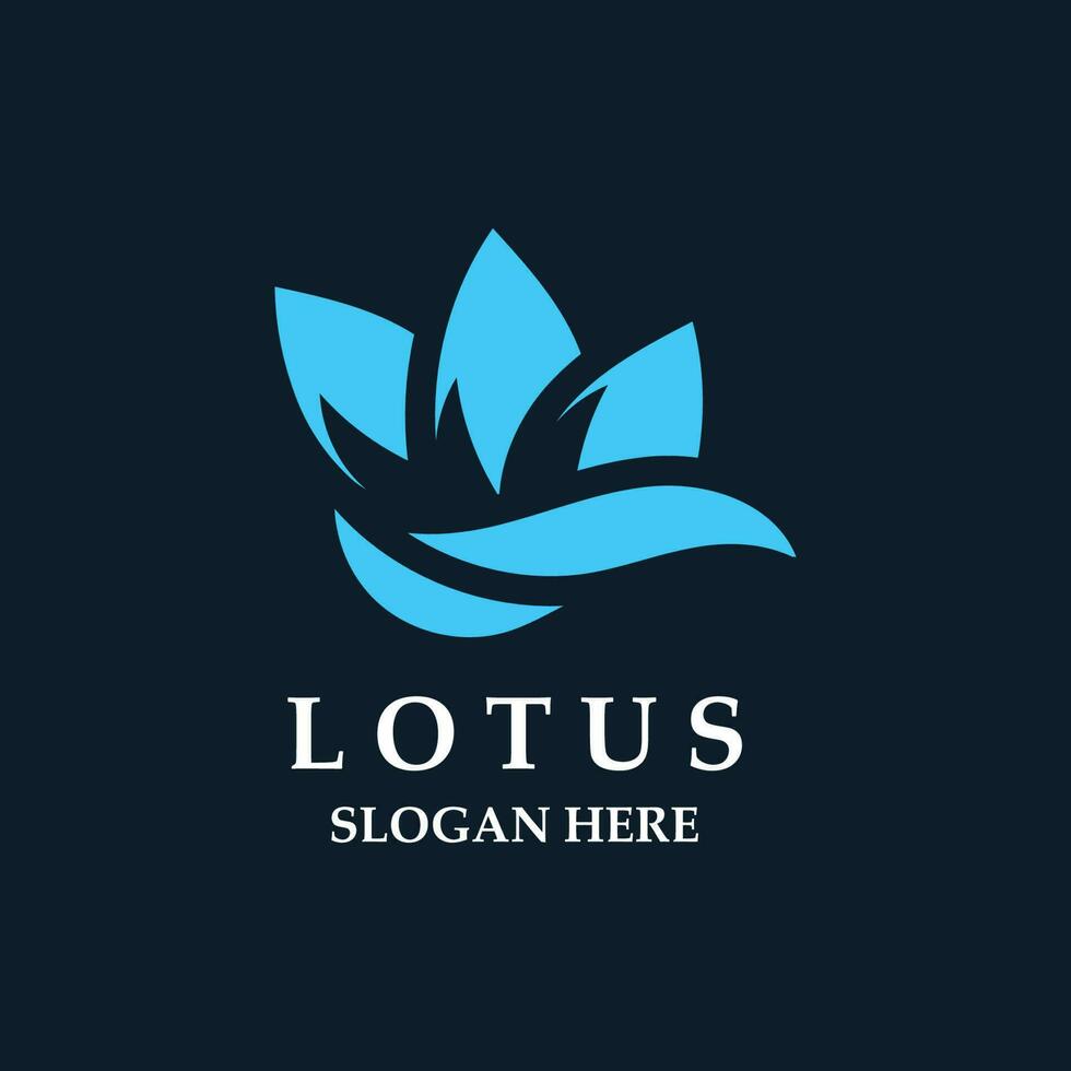Floral Lotus line art beauty simple and modern logo template vector element