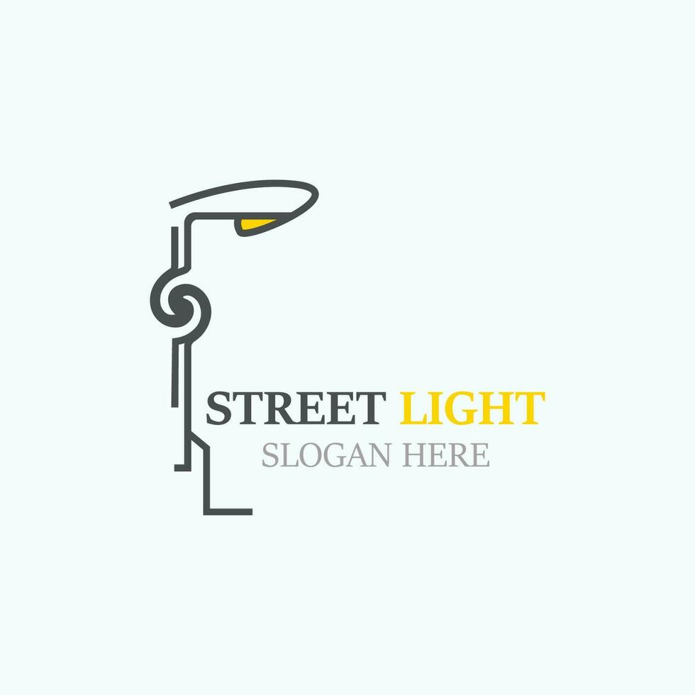 calle ligero logo imagen, Clásico relámpago clásico latern plano elemento vector icono
