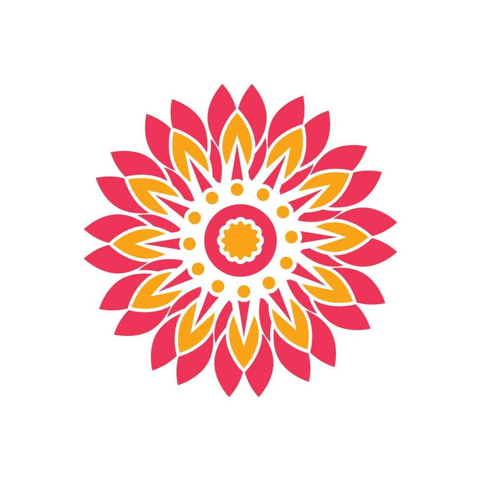 tradicional asiático vistoso floral modelo manchado vaso mosaico logo loseta diseño inspiración vector