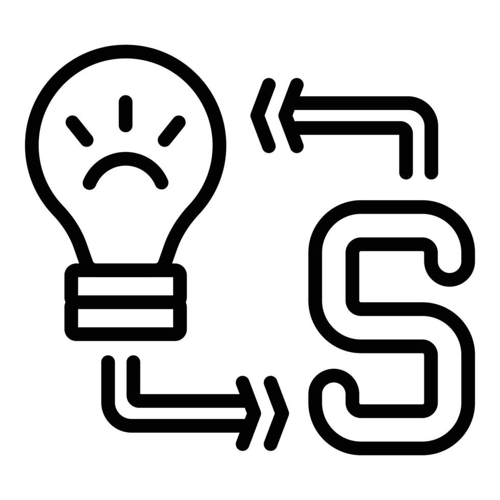 Energy barter icon outline vector. Coin exchange vector
