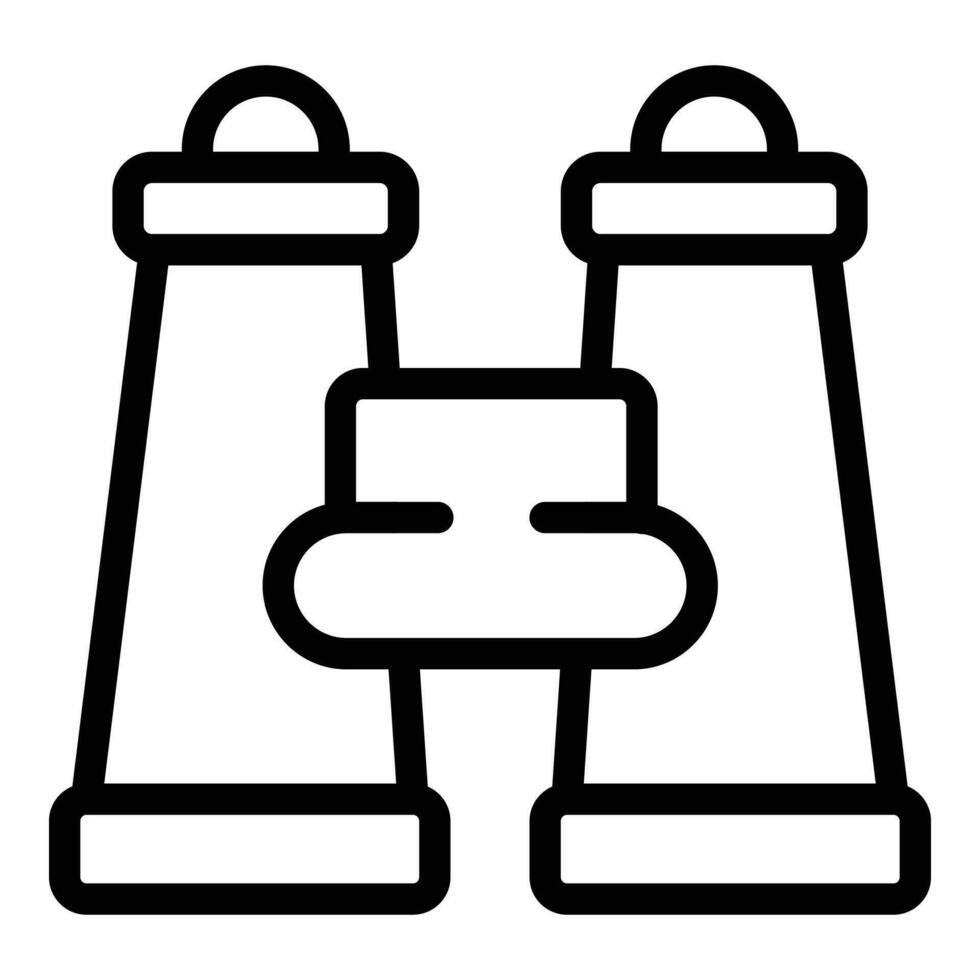 Launch project binoculars icon outline vector. Rocket business vector