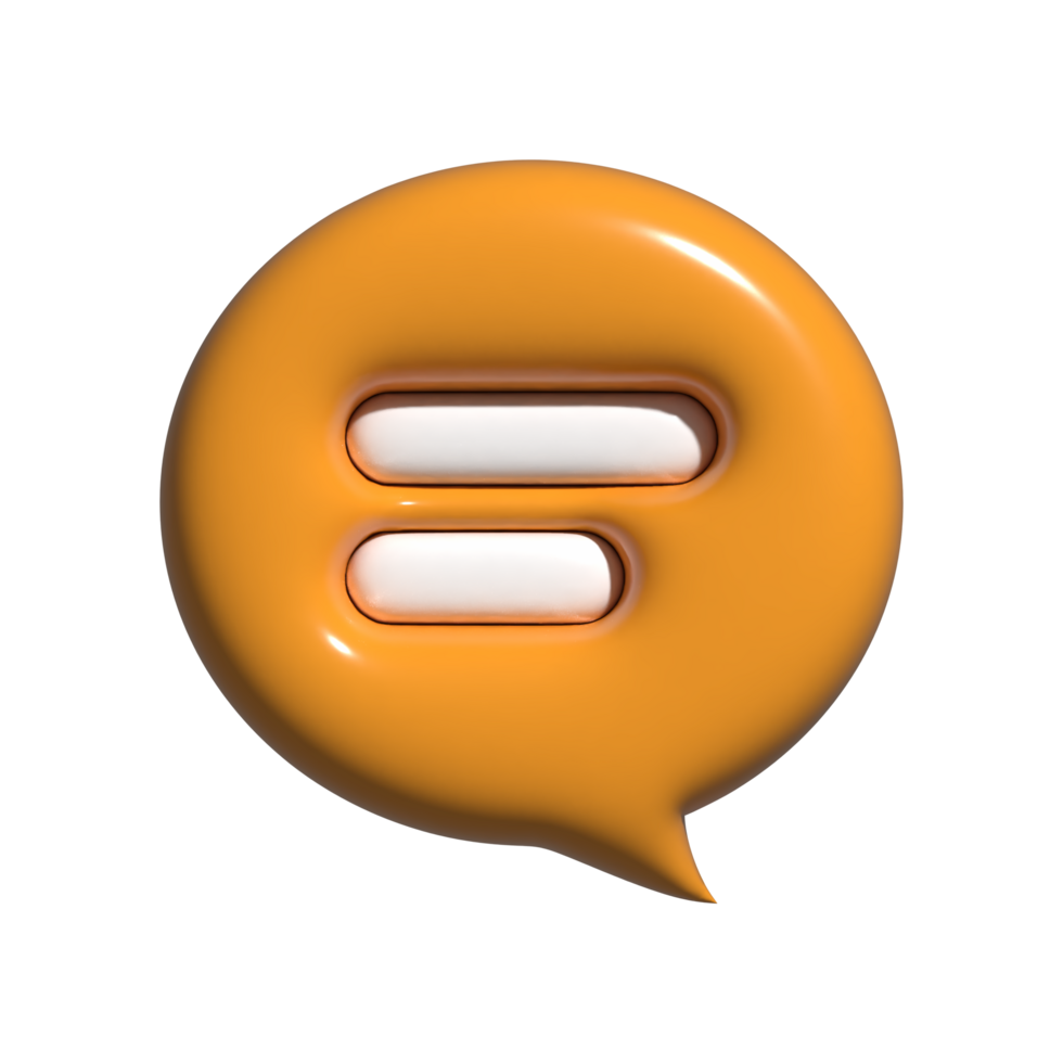 3d charla burbuja icono ilustración png